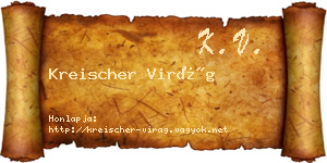Kreischer Virág névjegykártya
